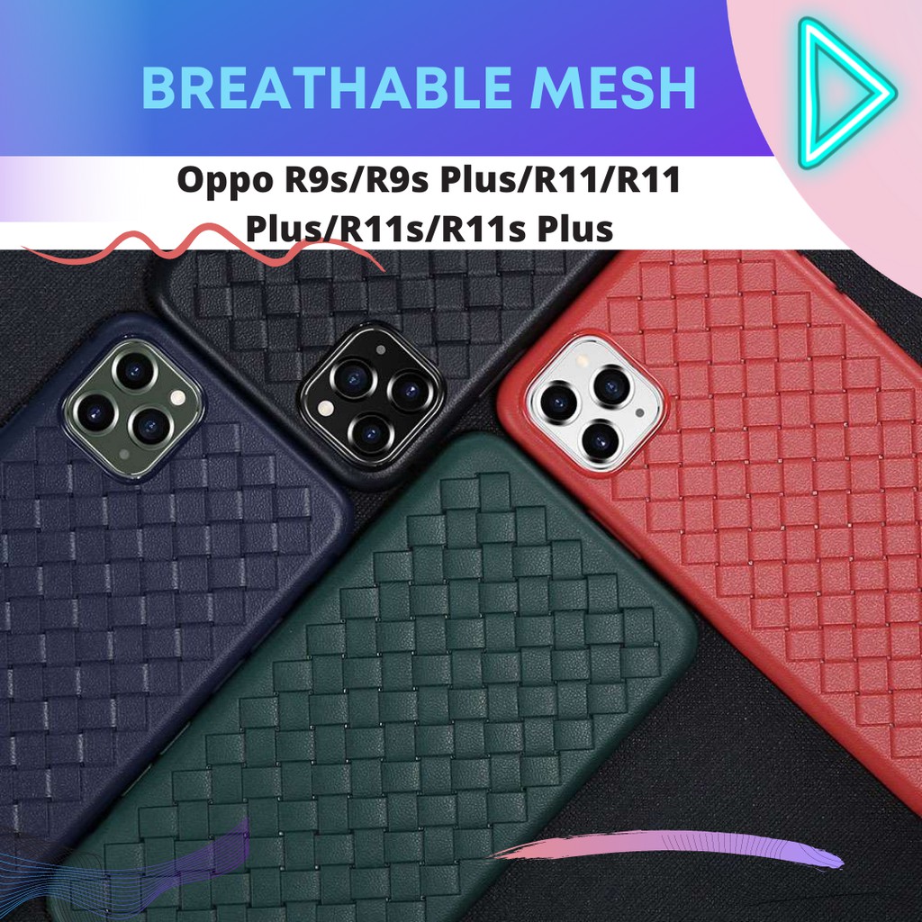 Oppo R9s/R9s Plus/R11/R11 Plus/R11s/R11s Plus เคสโทรศัพท์ยางรูระบายอากาศ
