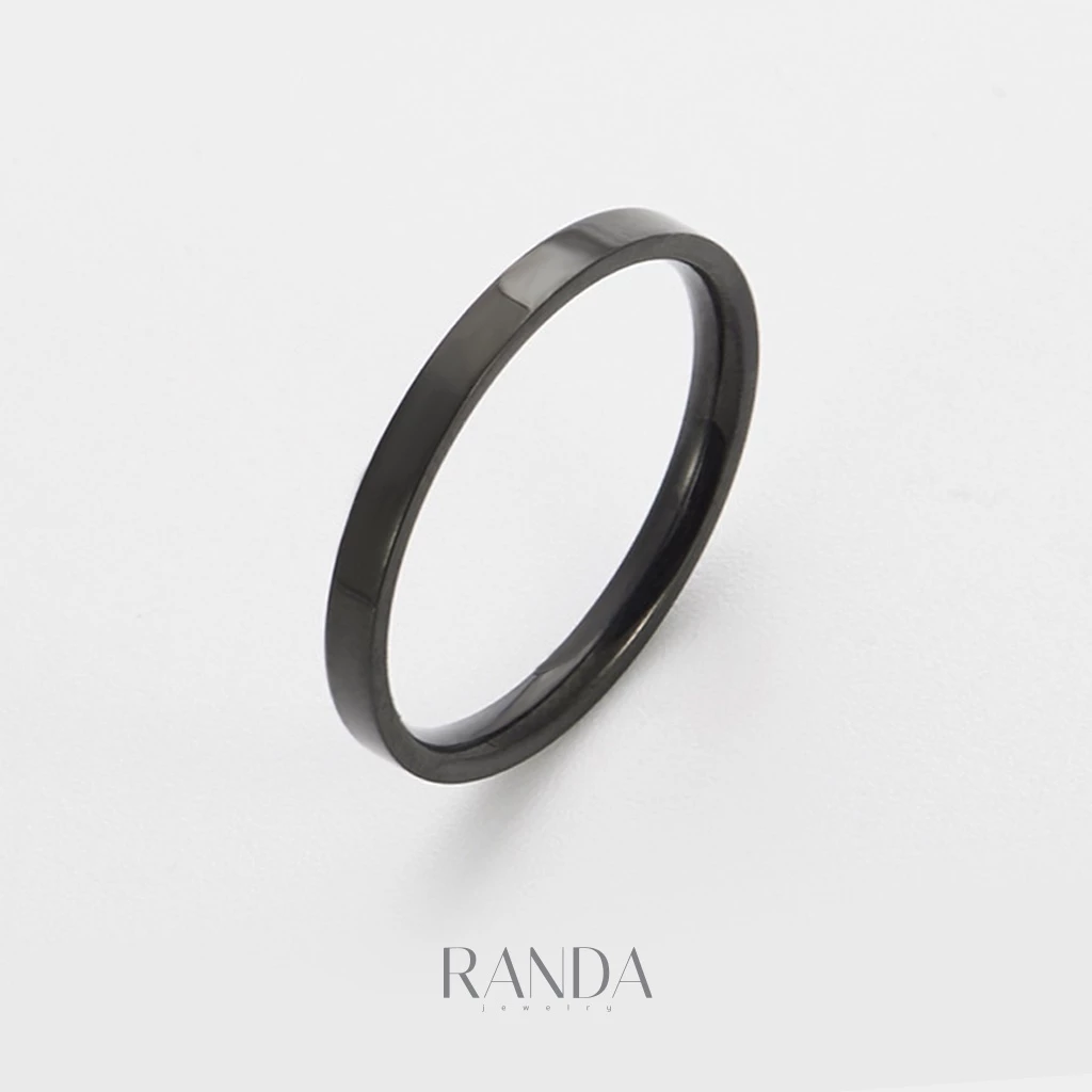 Randa แหวนสแตเลส สีดำเหลี่ยม หนา 1 mm 2 mm 3 mm สแตนเลส ไม่บิด ไม่เบี้ยว แข็งแรง ทนทาน ไม่ลอก ไม่ดำ แหวนคู่