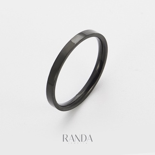 Randa แหวนสแตเลส สีดำเหลี่ยม หนา 1 mm 2 mm 3 mm สแตนเลส ไม่บิด ไม่เบี้ยว แข็งแรง ทนทาน ไม่ลอก ไม่ดำ แหวนคู่