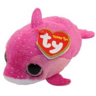 TY ตุ๊กตา ทีวาย Teeny Tys FLOATER - pink dolphin tty