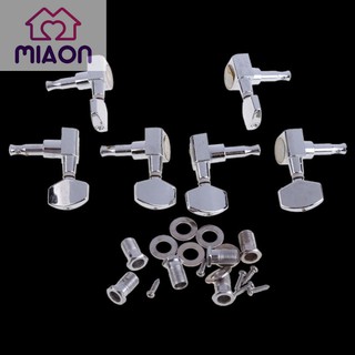 MIAON Left Guitar Tuner, 6 Chrome Guitar String Tuning Pegs Tuners Machine Heads Acoustic Electric