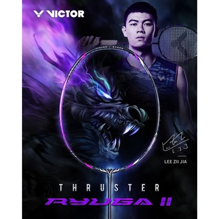 ไม้แบดมินตัน VICTOR รุ่น RYUGA II ไม้รุ่นใหม่ของ Lee Zii Jia ยังคง concept ของลายมังกรบนไม้สีสันสวยงาม ด้าม freecore