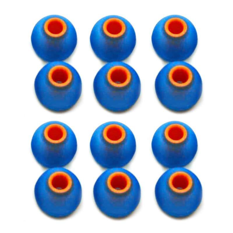 X-tips Mix จุกหูฟังยางคุณภาพดี 6 คู่ กลาง (สีน้ำเงิน)