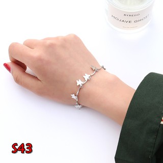 สร้อยข้อมือเงิน 925 รหัส S43 พร้อมส่ง 925