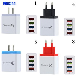 Utilizing 4 พอร์ต ที่ชาร์จ 3a ชาร์จเร็ว 3.0 usb