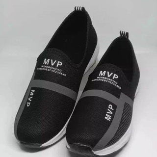 ล่าสุด SLIP ON MVP รองเท้า ผู้ชาย ผู้หญิง TERHITS PROMO ราคา - สีดํา, 37