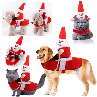 เทศกาลสงกรานต์ Dog Costumes Pet Costume Pet Halloween Christmas Suit Cowboy  Style Santa Claus Christmas Pet Dogs Outfits for Festival