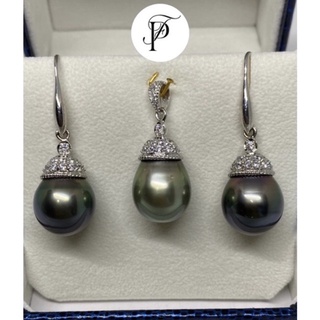 Tahiti Pearl Pendant and Earring Set ✨ เซ็ทไข่มุกไซส์ใหญ่เน้นความเด่นต้องเซ็ทนี้เลยค่า