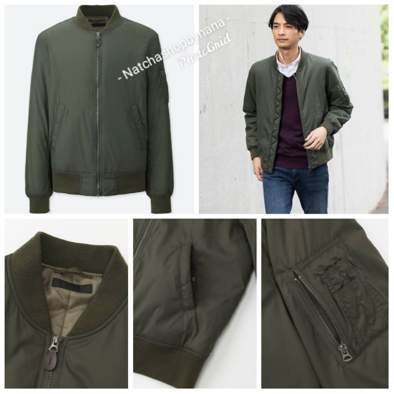 UNIQLO MEN MA1 BOMBER JACKET ไซส์ XL Shopee Thailand