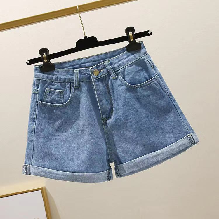 💕Fairy Style💕 กางเกงขาสั้น สุดฮิต เอวสูงพับปลาย ผ้ายีนส์ บางเบา สวมใส่สบาย สไตล์เกาหลี🔷  #2033 - รูปที่ 3