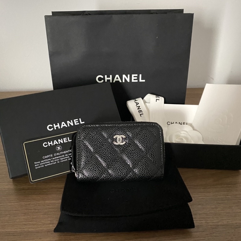 [SOLD] Chanel card holder zippy coin purse อะไหล่เงิน