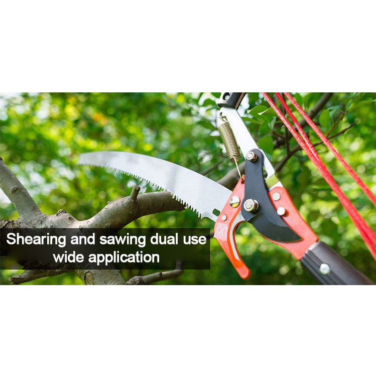 Ready Stock Highcarbon Steel Extendable Tree Pruner 3 Pulley Wheel