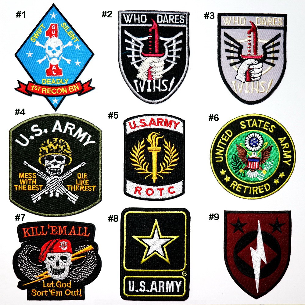 ตัวรีดติดเสื้อ ทหาร ทหารเรือ ชุดทหาร หน่วยซีล หน่วยรบพิเศษ US NAVY SEALS Army Patch wop DIY ตัวรีด อ