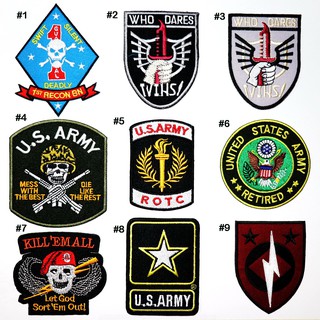 ตัวรีดติดเสื้อ ทหาร ทหารเรือ ชุดทหาร หน่วยซีล หน่วยรบพิเศษ US NAVY SEALS Army Patch wop DIY ตัวรีด อาร์ม ติดเสื้อ กองทัพ