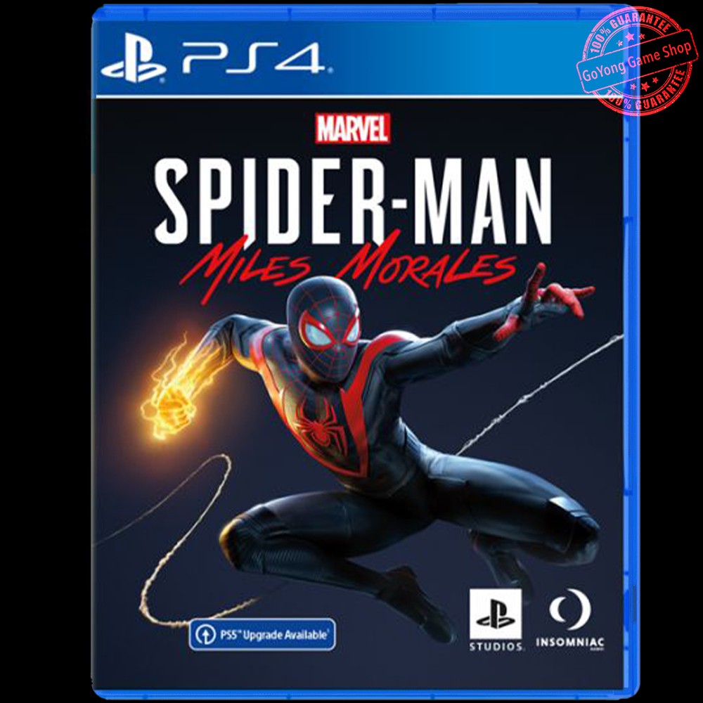 Spider-man males morales (มือ2 Zone3) แผ่นเกมส์ PS4 *** สภาพดี ***