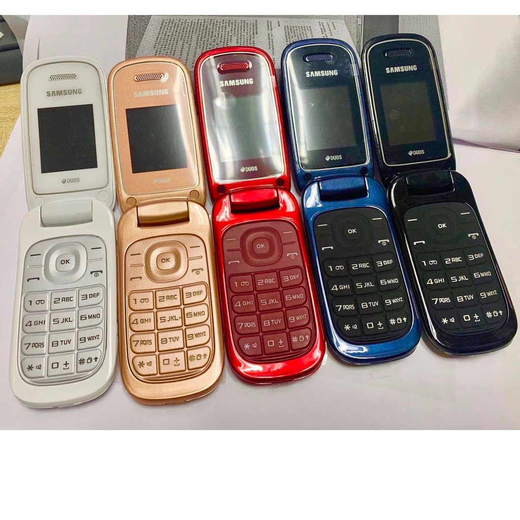 โทรศัพท์มือถือซัมซุง SAMSUNG GT-E1272 ใหม่ (สีทอง) มือถือฝาพับ ใช้ได้ 2 ซิม ทุกเครื่อข่าย AIS TRUE DTAC  MY 3G/4G ปุ่มกด