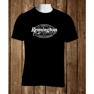 เสื้อยืด พิมพ์ลาย Remington Harajuku Streetwear สีดํา สไตล์ฮาราจูกุ สําหรับผู้ชายS-5XL