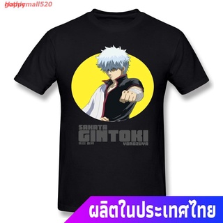 gothic เสื้อยืดแขนสั้น Happymall520 2021 เสื้อยืดแขนสั้นผ้าฝ้ายลายการ์ตูนญี่ปุ่น Gintama Gintoki Sale Mens Womens T-sh