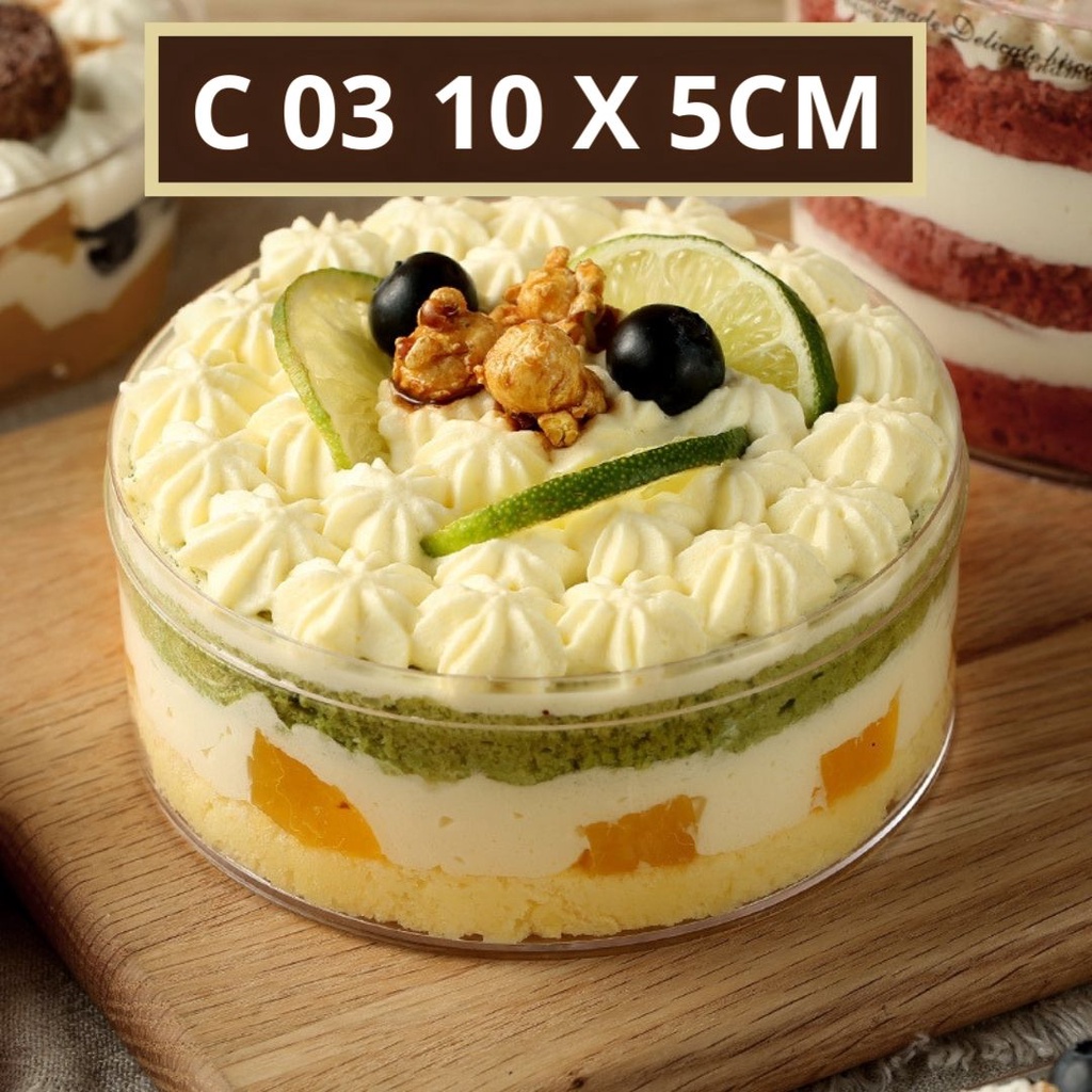 แพค 20/50 ใบ 🍰 กล่องเค้กเกาหลีพลาสติกสี่เหลี่ยมผืนผ้า และทรงเค้กกลม ทรงกระบอก สำหรับมินิคัพเค้ก/คุ๊กกี้ - รูปที่ 5