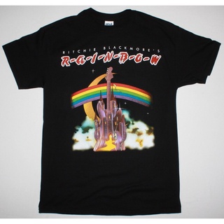 เสื้อยืดแขนสั้นลําลอง พิมพ์ลายอัลบั้ม Ritchie BlackmoreS Rainbow First Dio Hard Rock Series คุณภาพสูง พลัสไซซ์ สําหรับผู้ชาย