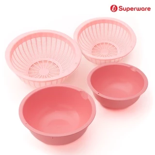 Srithai Superware ตะกร้าล้างผักพลาสติก ชามกลมอเนกประสงค์ รุ่น B-SERIES