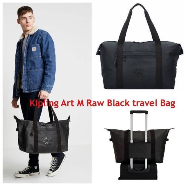 Kipling Art M Raw Black travel Bag กระเป๋าเดินทางใบใหญ่