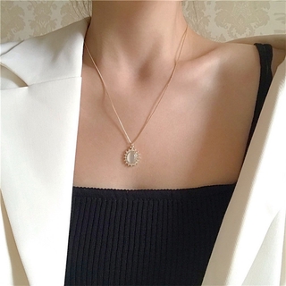 Korean Temperament Pendant Flower Exquisite Necklace Girl Joker Clavicle Chain Neck Chain(A11-02-5)