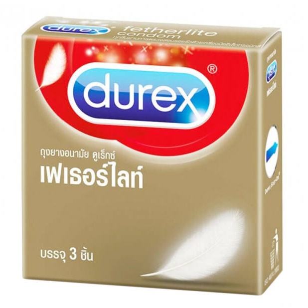 exp1/2025 Durex Fetherlite Ultima ถุงยางอนามัย ดูเร็กซ์ เฟเธอร์ไลท์ อัลติมา บางเฉียบเป็นพิเศษ 3 ชิ้น