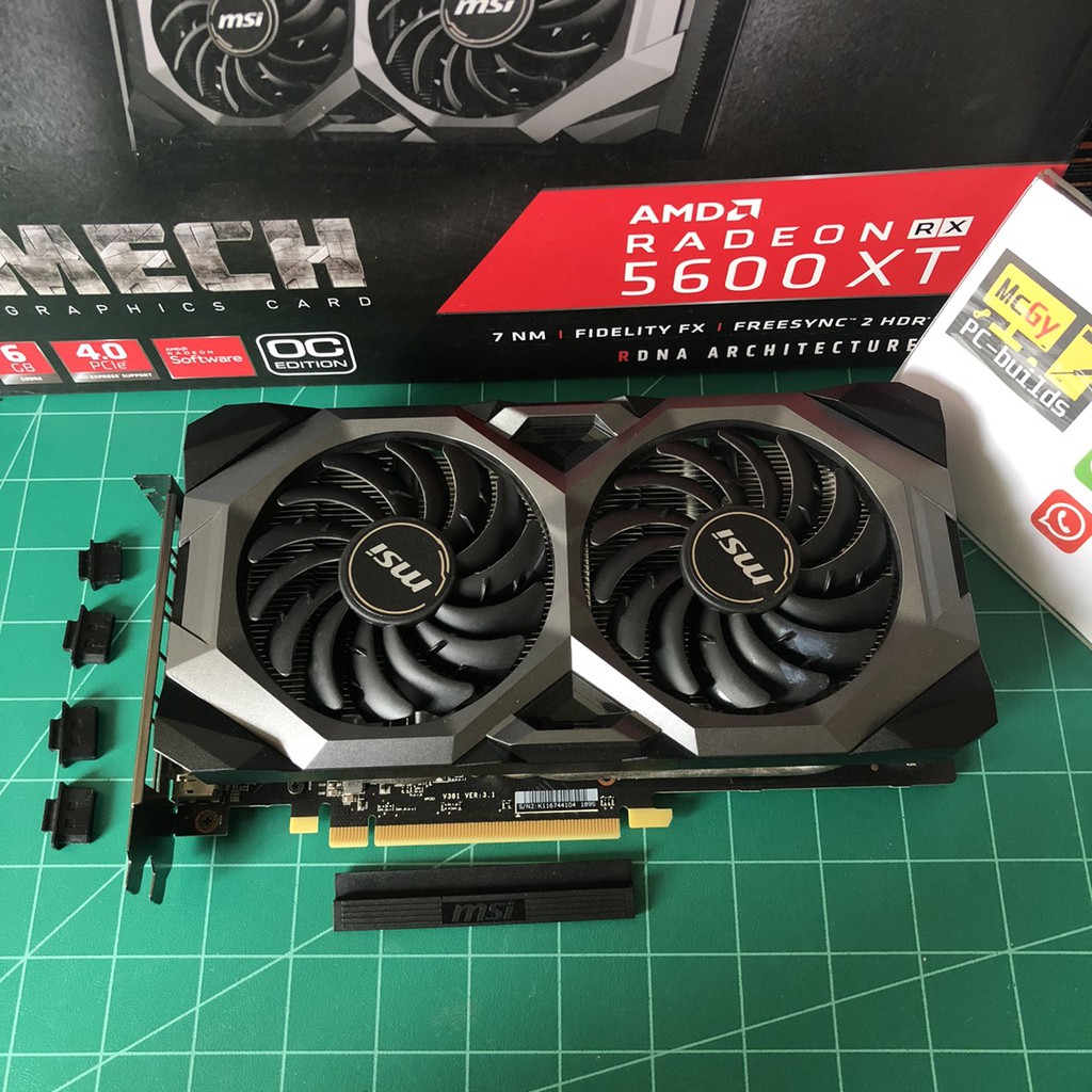 การ์ดจอ MSI RADEON RX5600XT 6GB GDDR6 มือสอง สภาพกริ๊บ ประกันเหลือเกือบ2ปี