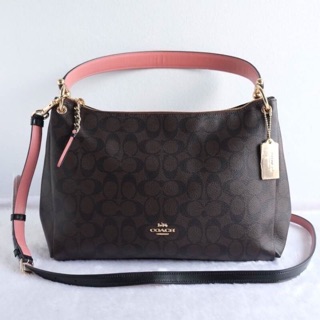 Coach F28967 Mia shoulder bag ทรงนี้จะสะพายไหล่ หรือสะพายข้างก็สวยครับ ขนาด 12 3/4" (L) x 9 1/2" (H) x 5 1/4" (W)