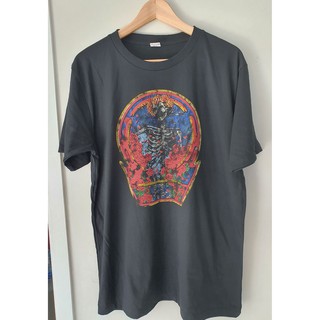 เสื้อยืดคอกลมGrateful dead T-shirt เสื้อยืดผ้าฝ้ายแท้