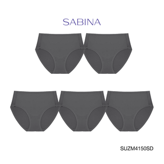 Sabina ซาบีน่า กางเกงชั้นใน (Set 5 ชิ้น) รุ่น Panty Zone (ทรง Half) รหัส SUZM4150SD สีเทาเข้ม