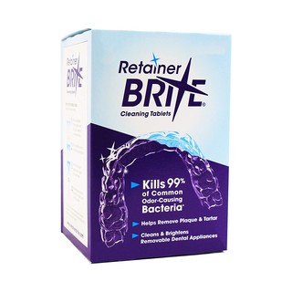 Dentsply Sirona - Retainer Brite เม็ดฟู่ทำความสะอาดพรีเมี่ยม นำเข้าจาก USA 1 กล่อง (96 เม็ดสำหรับสามเดือน)