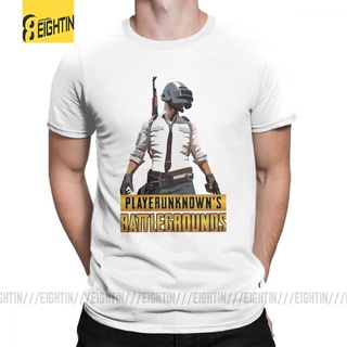 เสื้อยืดคอกลม แขนสั้น ผ้าฝ้าย 100% พิมพ์ลาย Pubg Battlegrounds Winner Chicken Dinner สําหรับเดินทางS-5XL