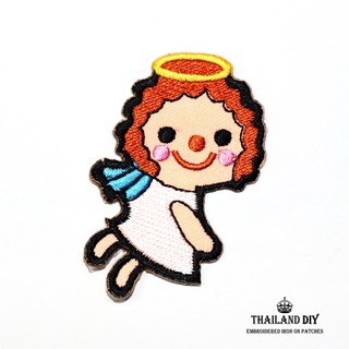 [ พร้อมส่ง ] ตัวรีดติดเสื้อ การ์ตูน นางฟ้า เทพธิดา คริสต์มาส Christmas Angel Patch งานปัก DIY ตัวรีด อาร์ม ติดเสื้อผ้