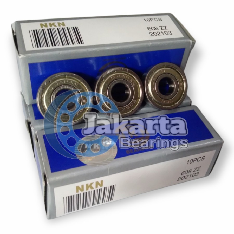 BEARING 608 ZZ / 608ZZ /608 2Z IRON CAP NKN ยี่ห้อ