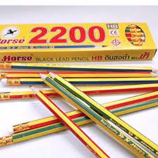 ดินสอไม้ HB ตราม้า 2200  ( 1 กล่องมี 12 แท่ง )