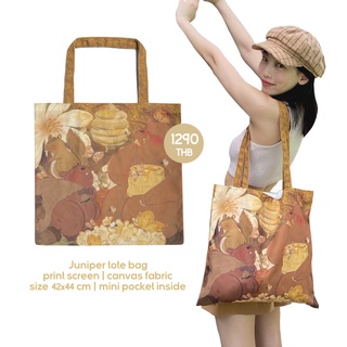 HIDEMYHELLO - กระเป๋าผ้า Juniper tote bag