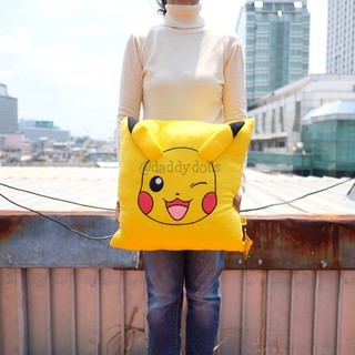 หมอนอิง จัตุรัส Pikachu ปิกาจู 15นิ้ว Pokemon โปเกม่อน