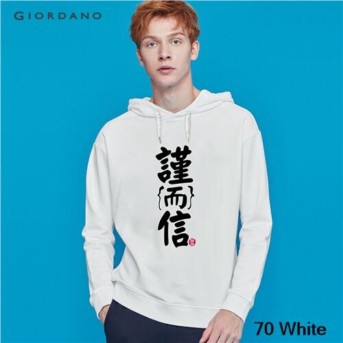 GIORDANO UNISEX Printed graphic crewneck long-sleeve hoodie 91099612