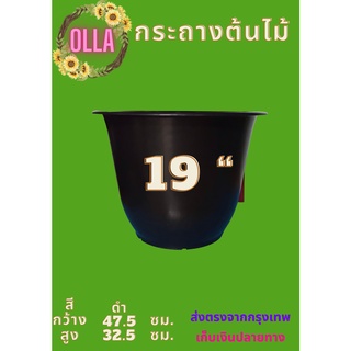 กระถางต้นไม้ขนาด 19 นิ้ว จำนวน 1 ใบ  กว้าง 19 นิ้ว  สูง 13 นิ้วน้ำหนัก 1,268 กรัม