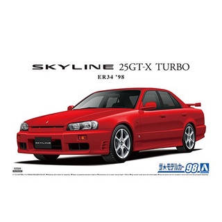 Aoshima 1/24 Nissan Skyline 25GT-X Turbo (ER34) 1998 4dr.