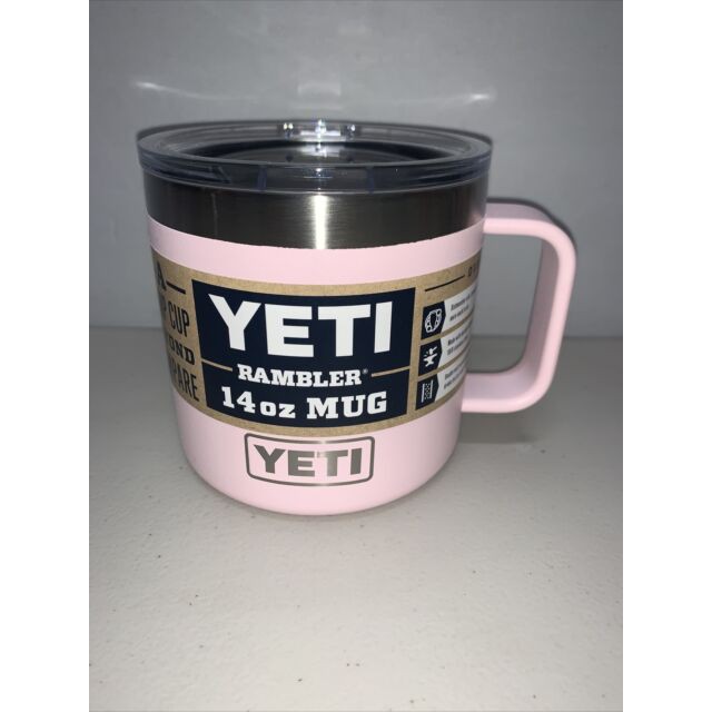 แก้วน้ำ YETI Rambler ขนาด 14 oz Mug มีฝาปิดแน่นหนา ไม่หก color: Ice Pink ราคา 1,350 บาท