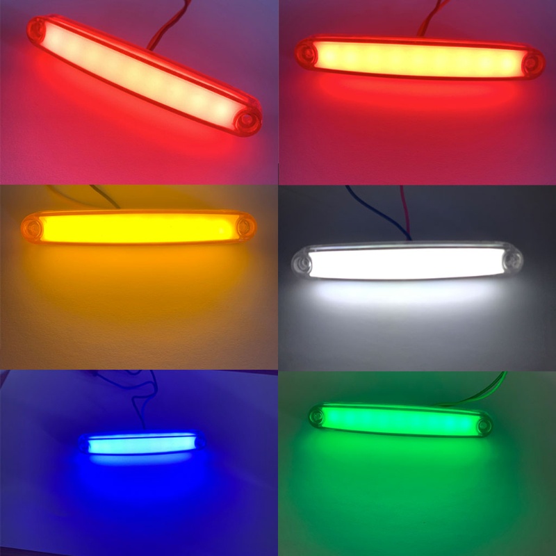 SUN 5x วิ่งพวงมาลัยไฟท้ายสําหรับรถบรรทุก Trailer Pickup Cargo 9 LEDs เบรคโคมไฟ 2600K รถด้านข้าง Mark