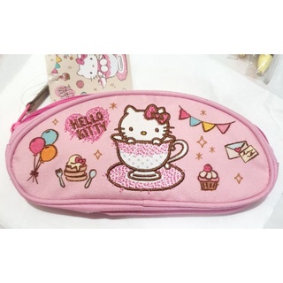 กระเป๋าเครื่องสำอาง กระเป๋าเครื่องเขียน sanrio hello kitty สีชมพู