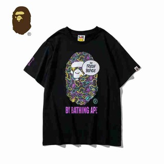 [S-5XL] 3508 เสื้อยืดแขนสั้น Bape แฟชั่นสําหรับผู้ชาย และผู้หญิง