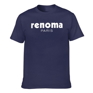 เสื้อยืด ผ้าฝ้าย พิมพ์ลาย Renoma Paris สําหรับผู้ชาย