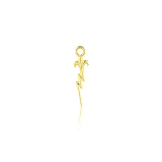 ake ake A La Carte Zeuss Thunderbolt Oversized Charm - PM - 24 Karat Gold จี้เงินแท้ 925 ลายสายฟ้า ชุบทอง ไซส์เล็ก15มม.