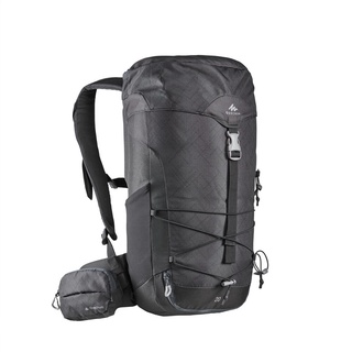 เป้สะพายหลัง กระเป๋าเดินทาง ขนาด 20 ลิตร สีดำ กระเป๋าสะพายหลัง เดินป่า QUECHUA Mountain hiking backpack 20L - MH100