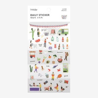 Daily sticker - 38 Market สติ๊กเกอร์ใส